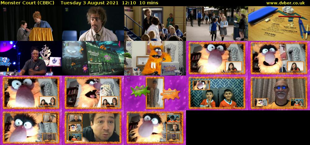 Monster Court (CBBC) Tuesday 3 August 2021 12:10 - 12:20
