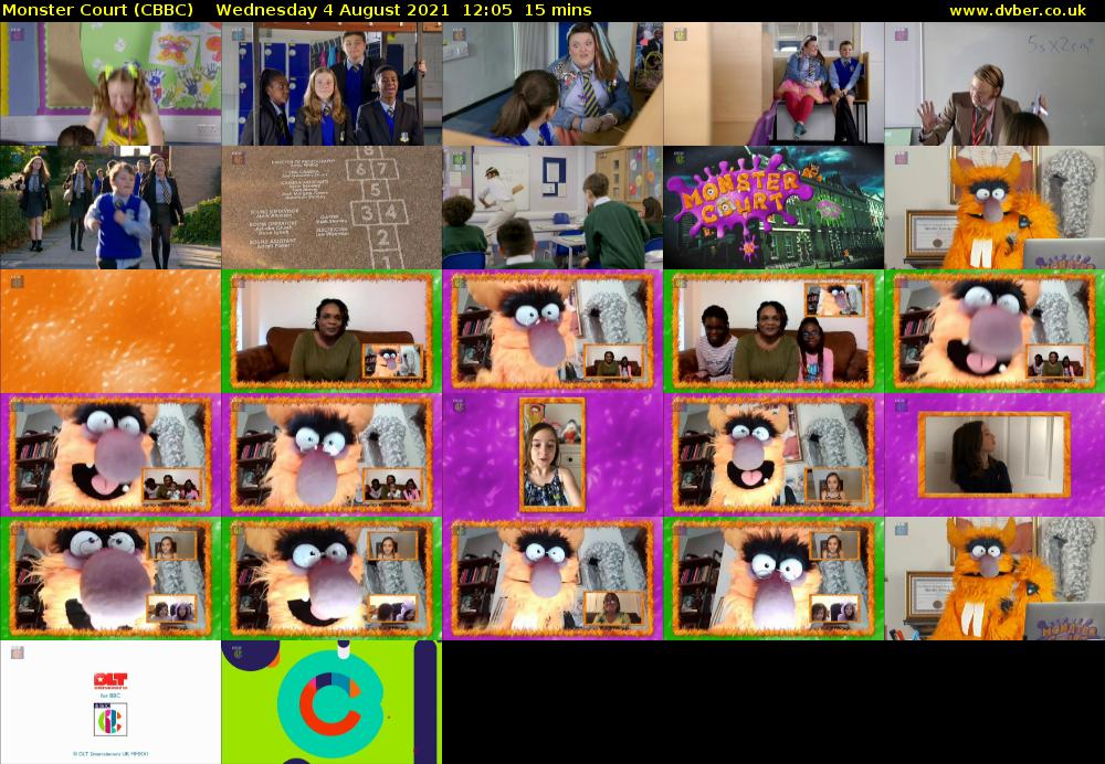 Monster Court (CBBC) Wednesday 4 August 2021 12:05 - 12:20