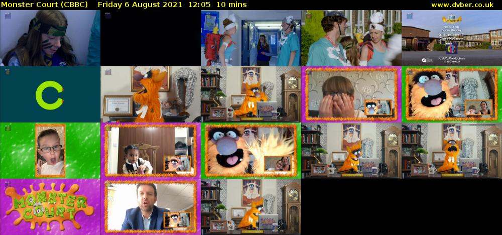Monster Court (CBBC) Friday 6 August 2021 12:05 - 12:15