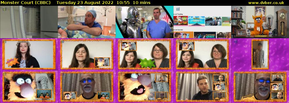 Monster Court (CBBC) Tuesday 23 August 2022 10:55 - 11:05