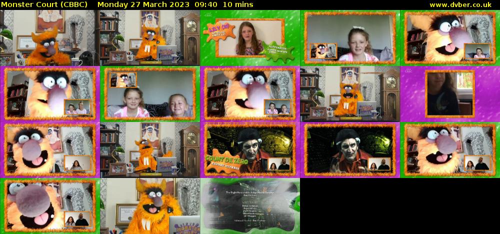 Monster Court (CBBC) Monday 27 March 2023 09:40 - 09:50