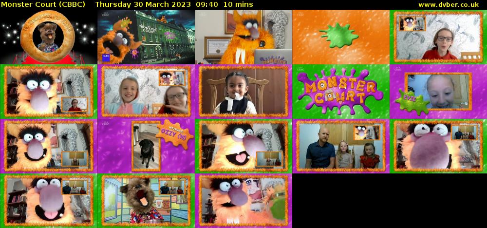 Monster Court (CBBC) Thursday 30 March 2023 09:40 - 09:50