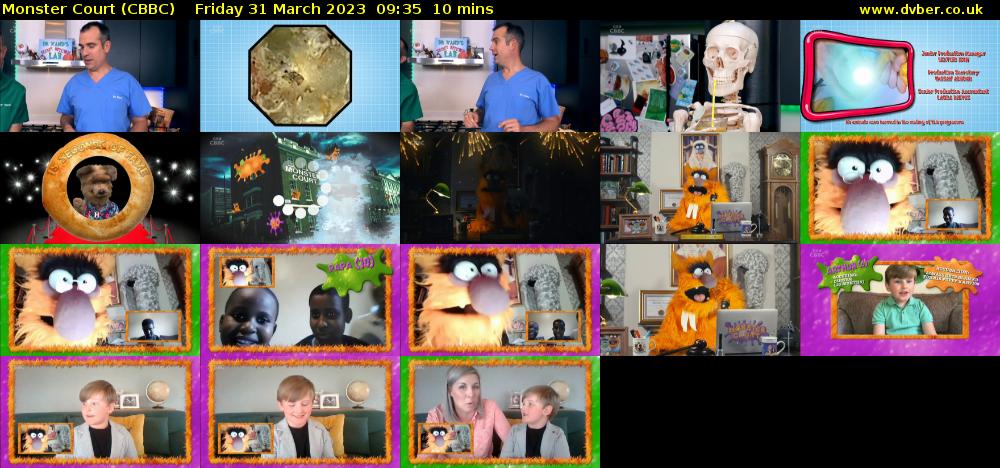 Monster Court (CBBC) Friday 31 March 2023 09:35 - 09:45