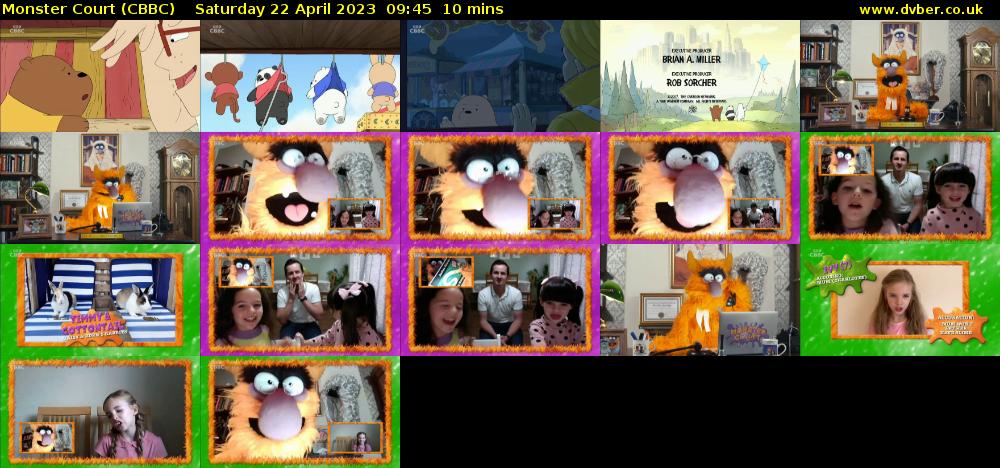 Monster Court (CBBC) Saturday 22 April 2023 09:45 - 09:55