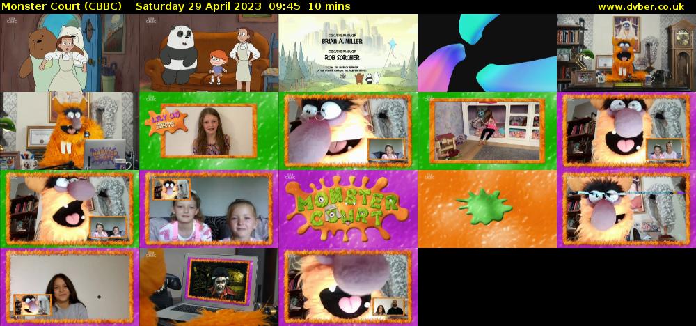 Monster Court (CBBC) Saturday 29 April 2023 09:45 - 09:55