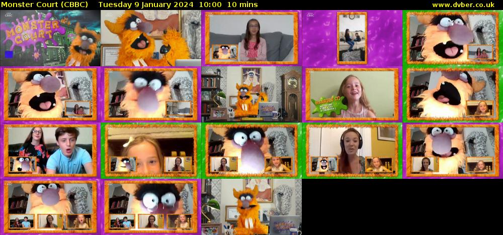 Monster Court (CBBC) Tuesday 9 January 2024 10:00 - 10:10