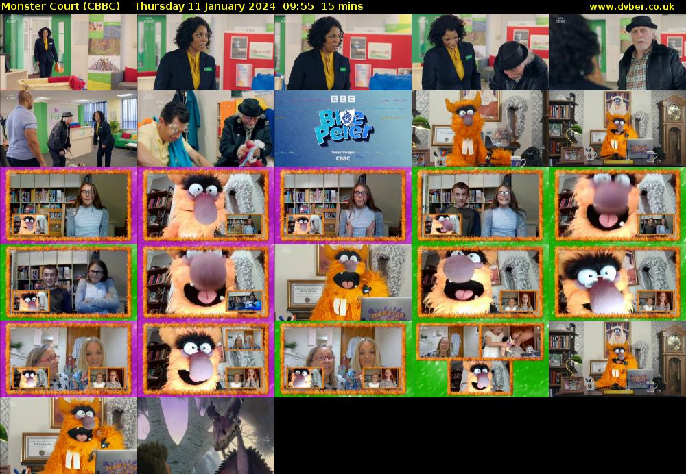 Monster Court (CBBC) Thursday 11 January 2024 09:55 - 10:10