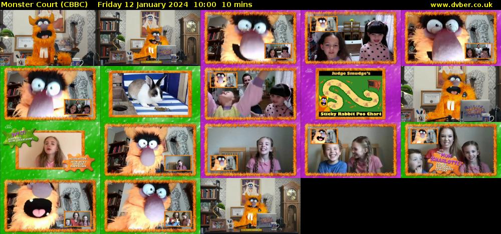 Monster Court (CBBC) Friday 12 January 2024 10:00 - 10:10