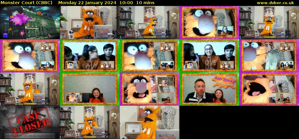Monster Court (CBBC) Monday 22 January 2024 10:00 - 10:10