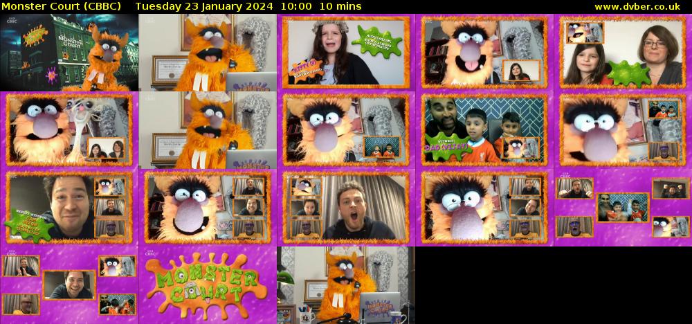 Monster Court (CBBC) Tuesday 23 January 2024 10:00 - 10:10