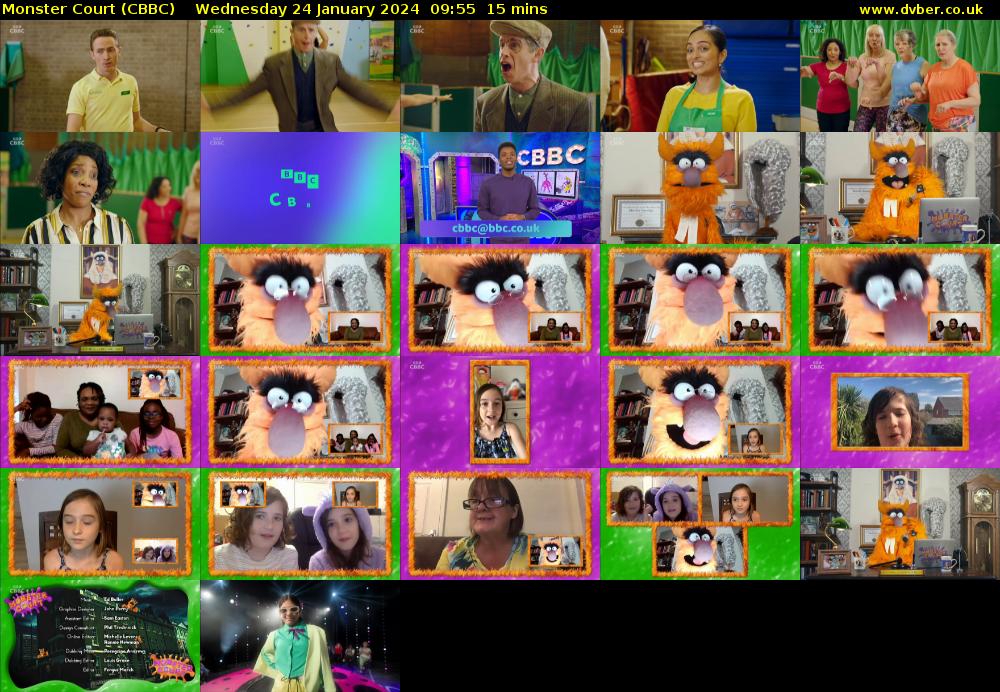 Monster Court (CBBC) Wednesday 24 January 2024 09:55 - 10:10