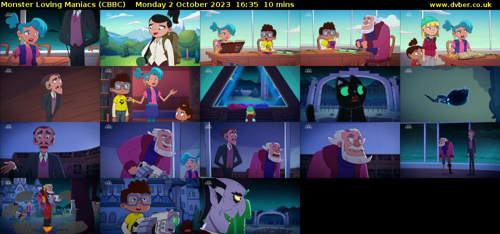 Monster Loving Maniacs (CBBC) Monday 2 October 2023 16:35 - 16:45