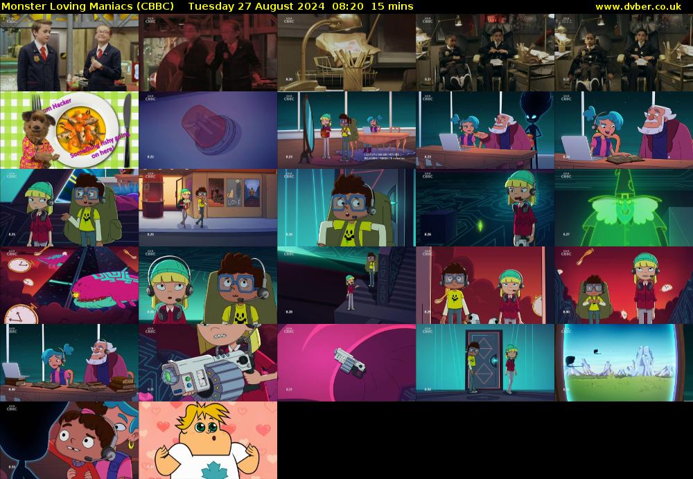 Monster Loving Maniacs (CBBC) Tuesday 27 August 2024 08:20 - 08:35