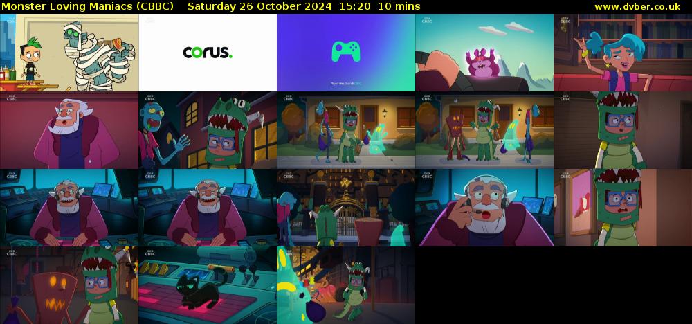 Monster Loving Maniacs (CBBC) Saturday 26 October 2024 15:20 - 15:30