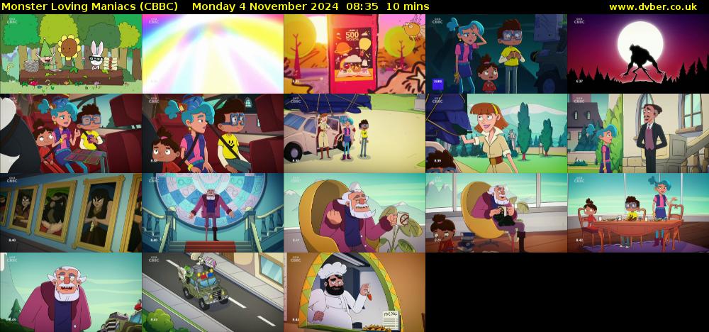 Monster Loving Maniacs (CBBC) Monday 4 November 2024 08:35 - 08:45