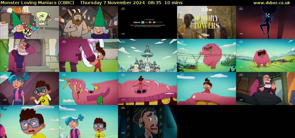Monster Loving Maniacs (CBBC) Thursday 7 November 2024 08:35 - 08:45
