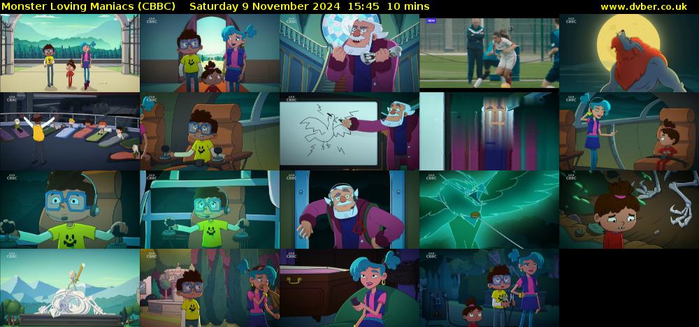 Monster Loving Maniacs (CBBC) Saturday 9 November 2024 15:45 - 15:55