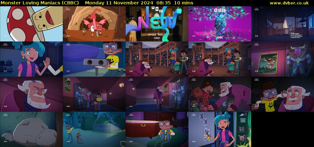 Monster Loving Maniacs (CBBC) Monday 11 November 2024 08:35 - 08:45
