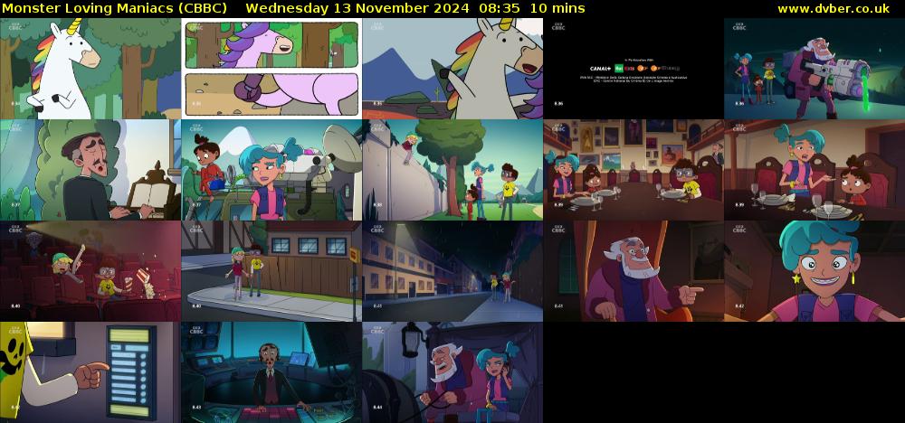 Monster Loving Maniacs (CBBC) Wednesday 13 November 2024 08:35 - 08:45