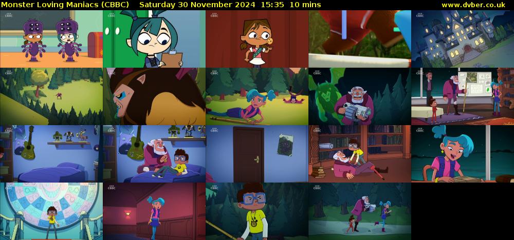 Monster Loving Maniacs (CBBC) Saturday 30 November 2024 15:35 - 15:45