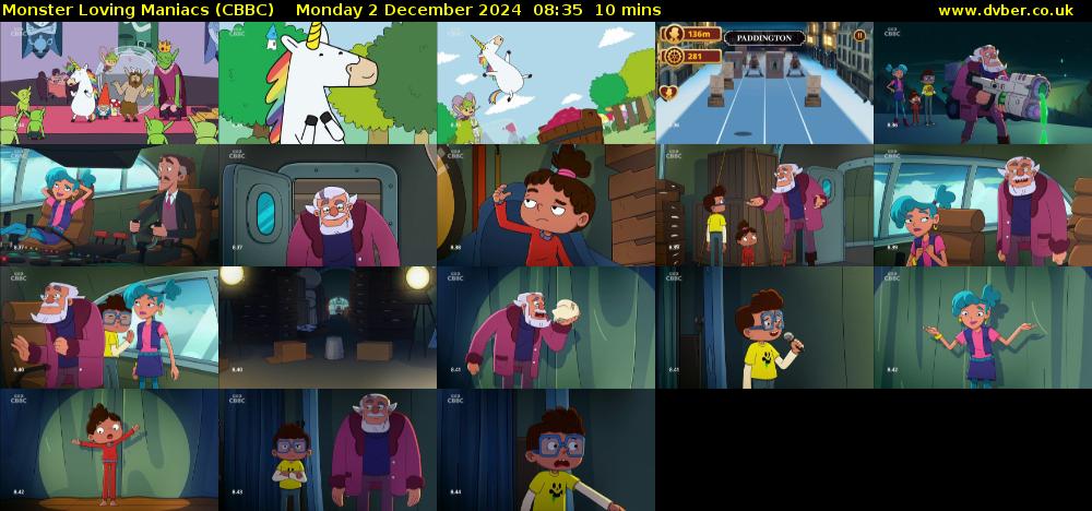 Monster Loving Maniacs (CBBC) Monday 2 December 2024 08:35 - 08:45