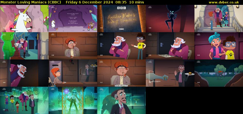 Monster Loving Maniacs (CBBC) Friday 6 December 2024 08:35 - 08:45