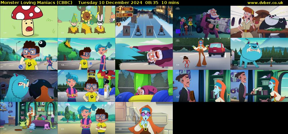 Monster Loving Maniacs (CBBC) Tuesday 10 December 2024 08:35 - 08:45