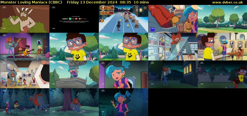 Monster Loving Maniacs (CBBC) Friday 13 December 2024 08:35 - 08:45