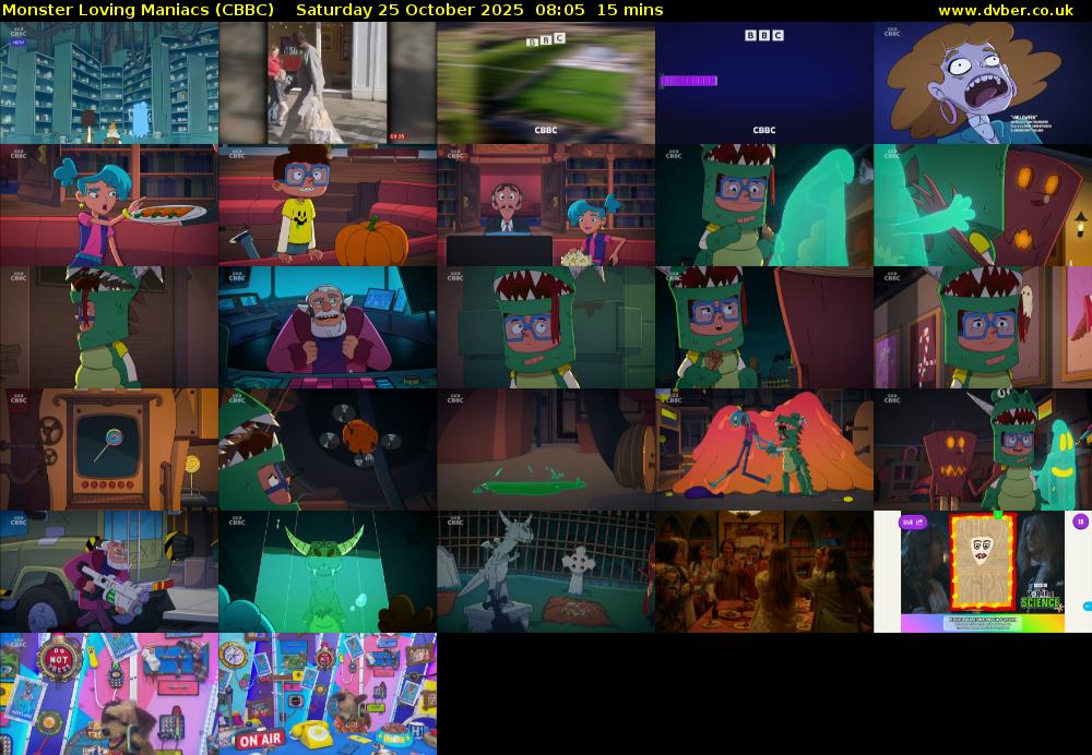 Monster Loving Maniacs (CBBC) Saturday 25 October 2025 08:05 - 08:20