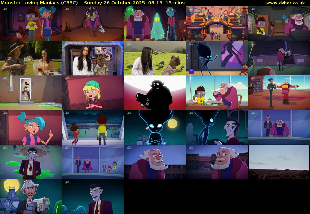 Monster Loving Maniacs (CBBC) Sunday 26 October 2025 08:15 - 08:30