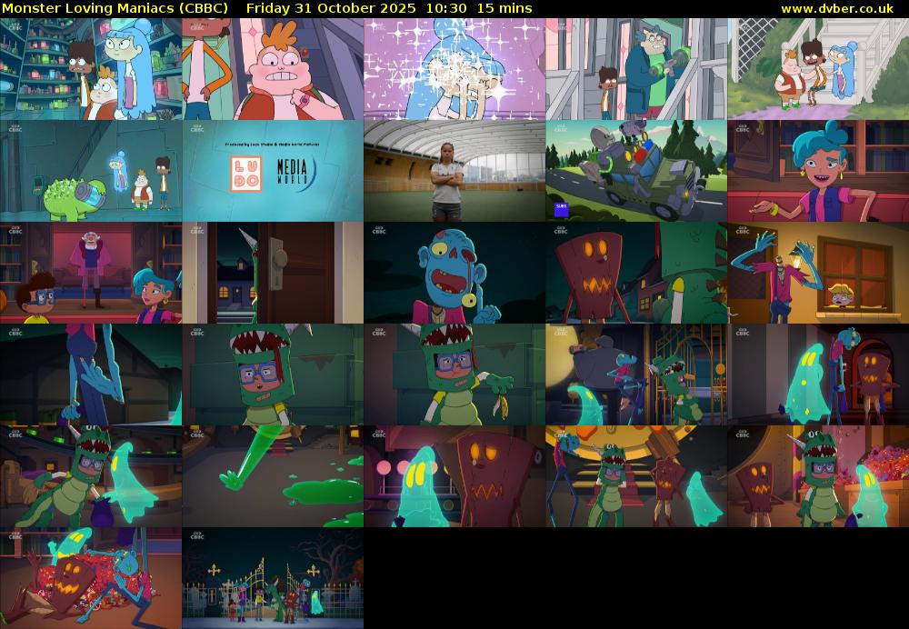 Monster Loving Maniacs (CBBC) Friday 31 October 2025 10:30 - 10:45