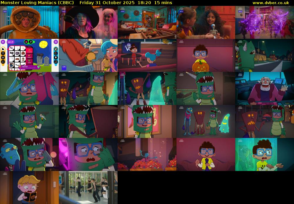 Monster Loving Maniacs (CBBC) Friday 31 October 2025 18:20 - 18:35