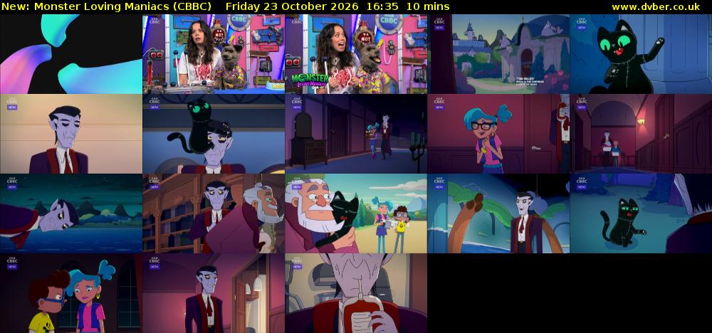 Monster Loving Maniacs (CBBC) Friday 23 October 2026 16:35 - 16:45