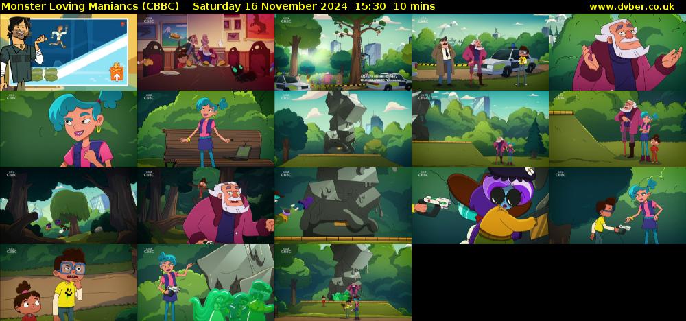 Monster Loving Maniancs (CBBC) Saturday 16 November 2024 15:30 - 15:40
