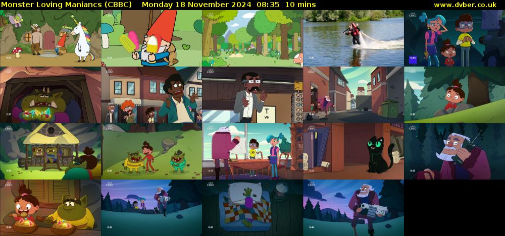 Monster Loving Maniancs (CBBC) Monday 18 November 2024 08:35 - 08:45