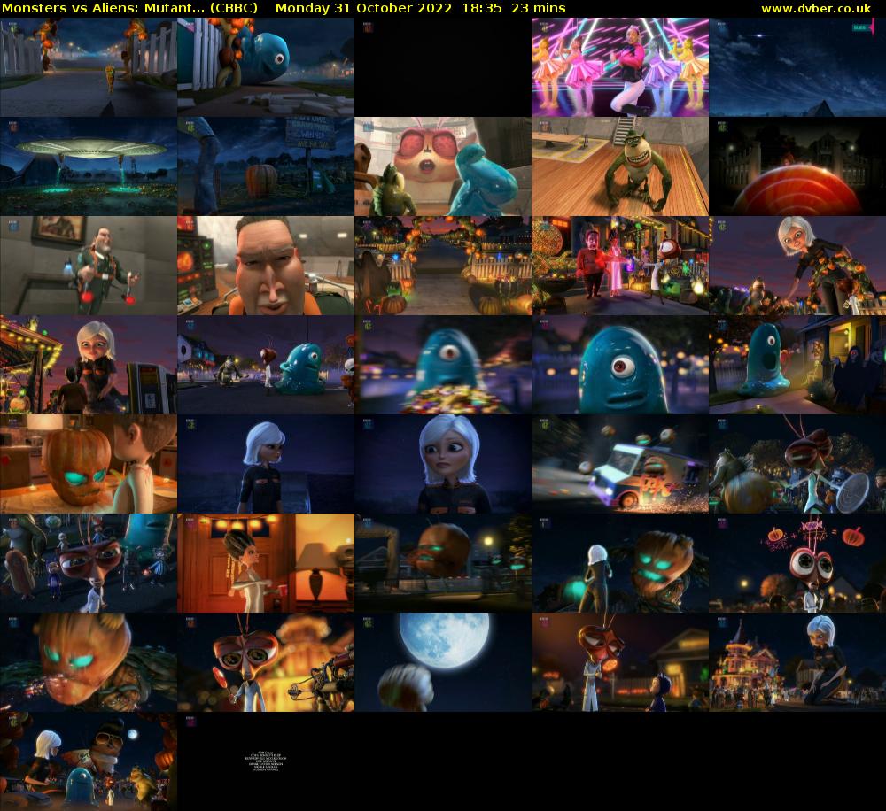 Monsters vs Aliens: Mutant... (CBBC) Monday 31 October 2022 18:35 - 18:58
