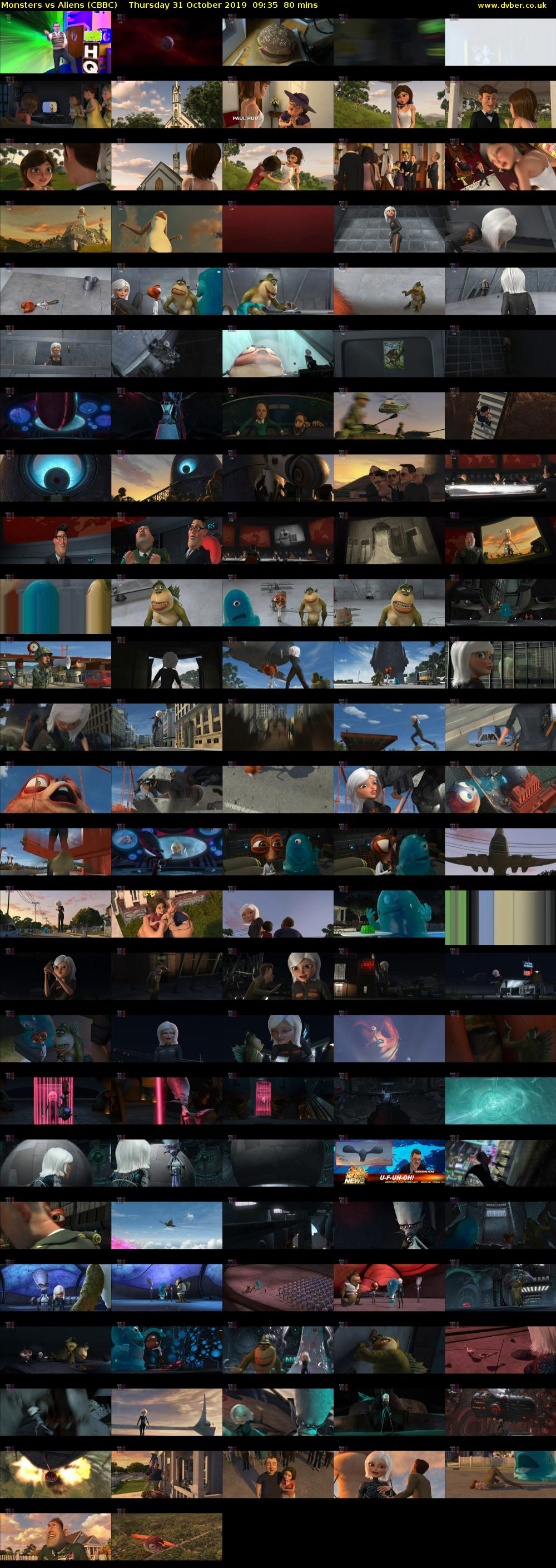 Monsters vs Aliens (CBBC) Thursday 31 October 2019 09:35 - 10:55