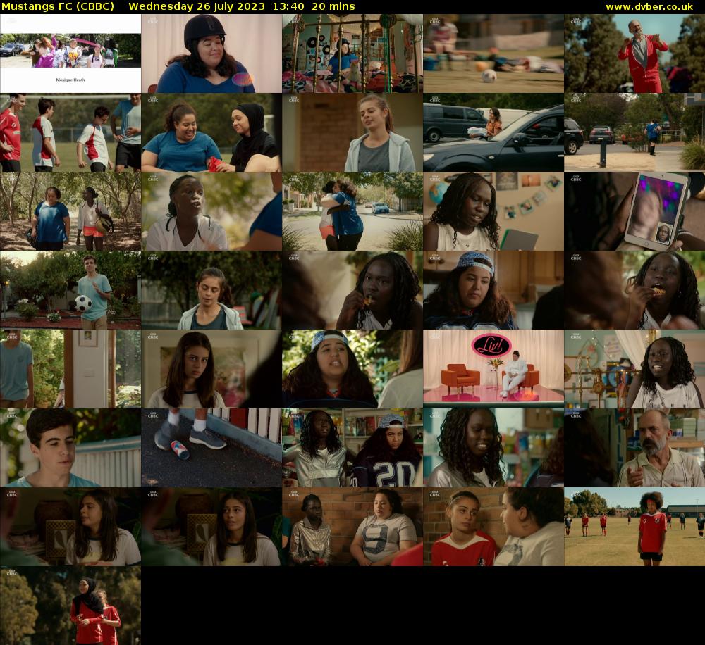 Mustangs FC (CBBC) Wednesday 26 July 2023 13:40 - 14:00