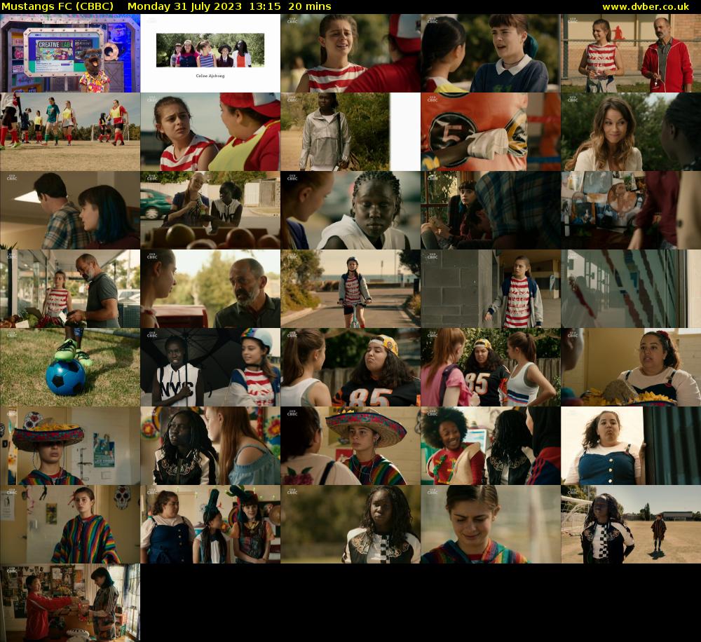 Mustangs FC (CBBC) Monday 31 July 2023 13:15 - 13:35