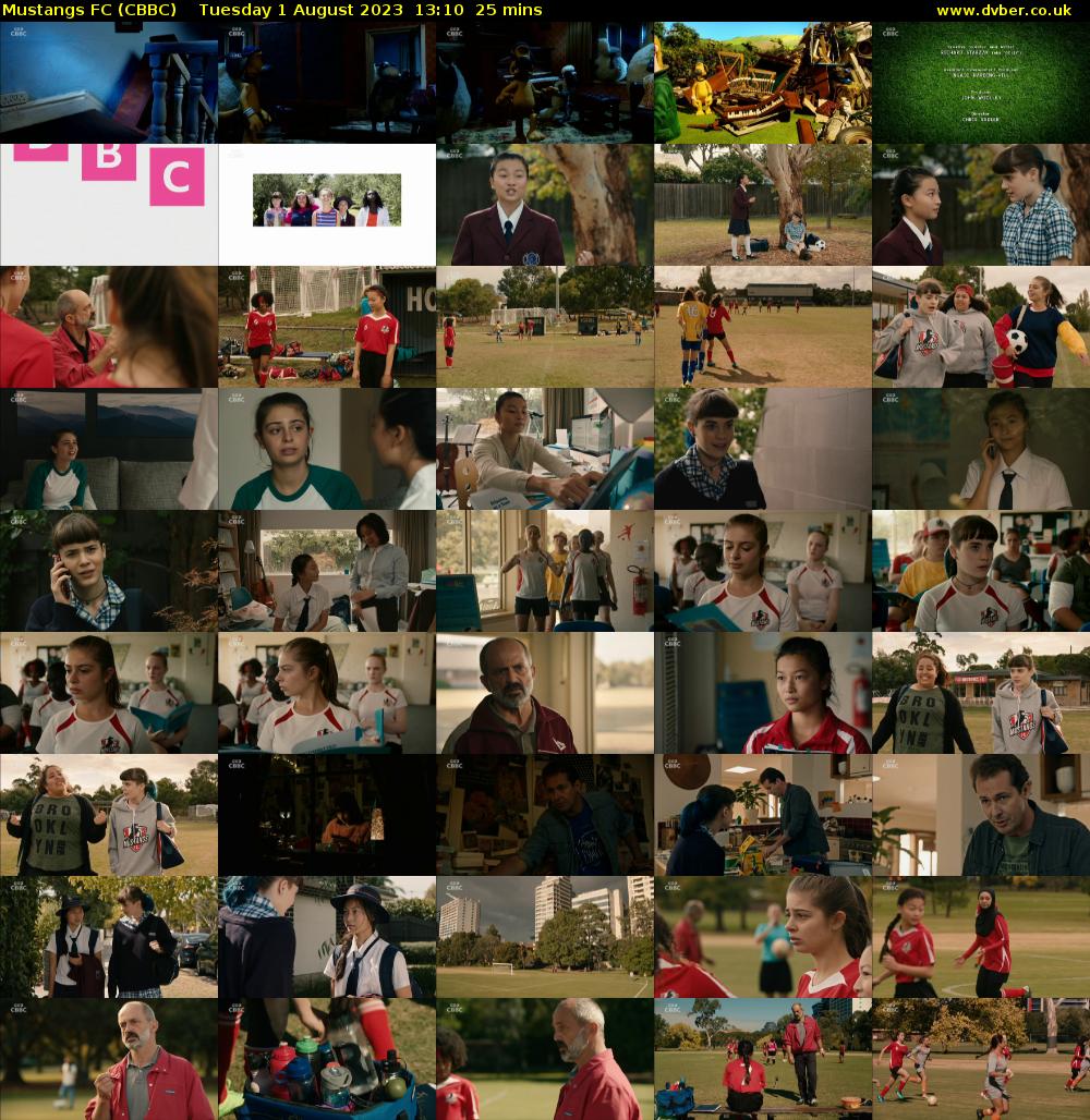 Mustangs FC (CBBC) Tuesday 1 August 2023 13:10 - 13:35