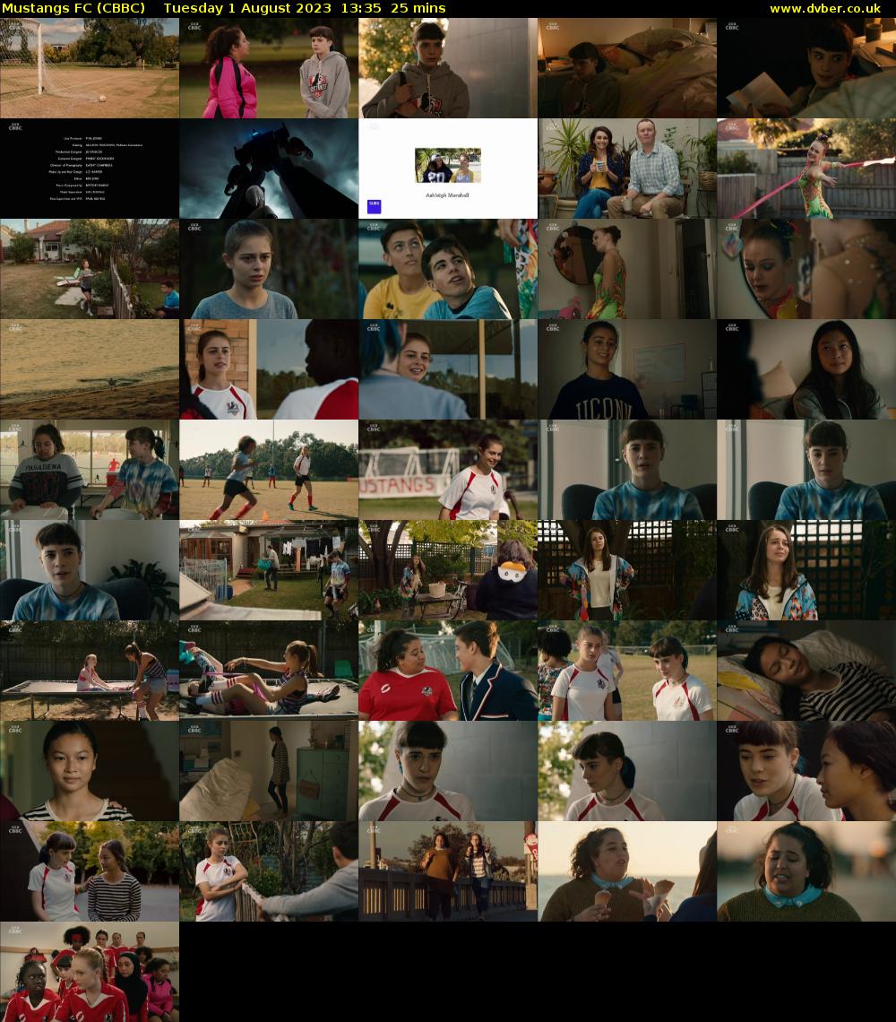 Mustangs FC (CBBC) Tuesday 1 August 2023 13:35 - 14:00