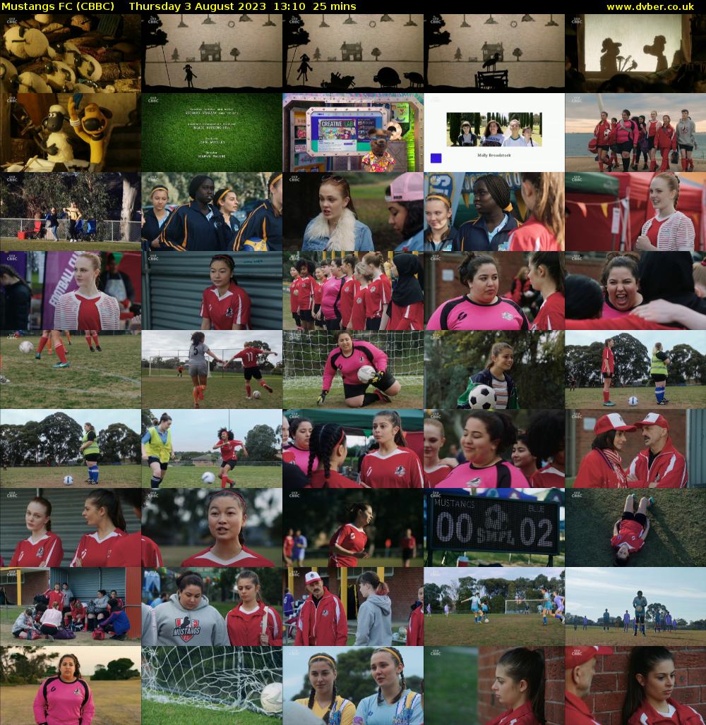 Mustangs FC (CBBC) Thursday 3 August 2023 13:10 - 13:35