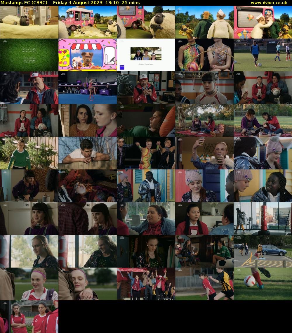 Mustangs FC (CBBC) Friday 4 August 2023 13:10 - 13:35