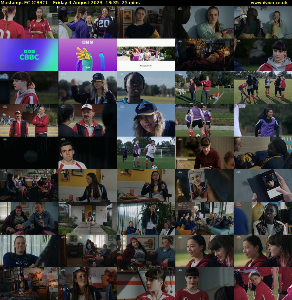 Mustangs FC (CBBC) Friday 4 August 2023 13:35 - 14:00