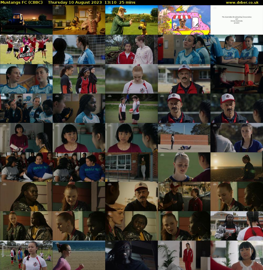 Mustangs FC (CBBC) Thursday 10 August 2023 13:10 - 13:35