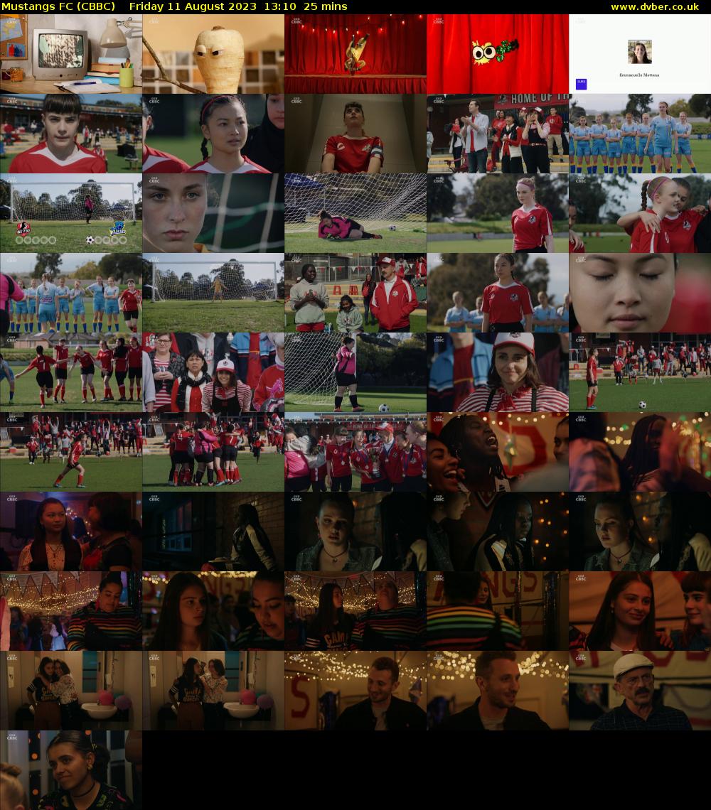 Mustangs FC (CBBC) Friday 11 August 2023 13:10 - 13:35