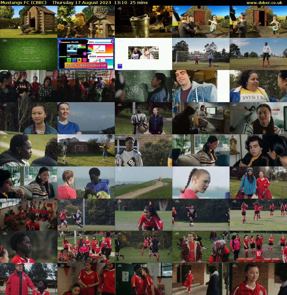 Mustangs FC (CBBC) Thursday 17 August 2023 13:10 - 13:35