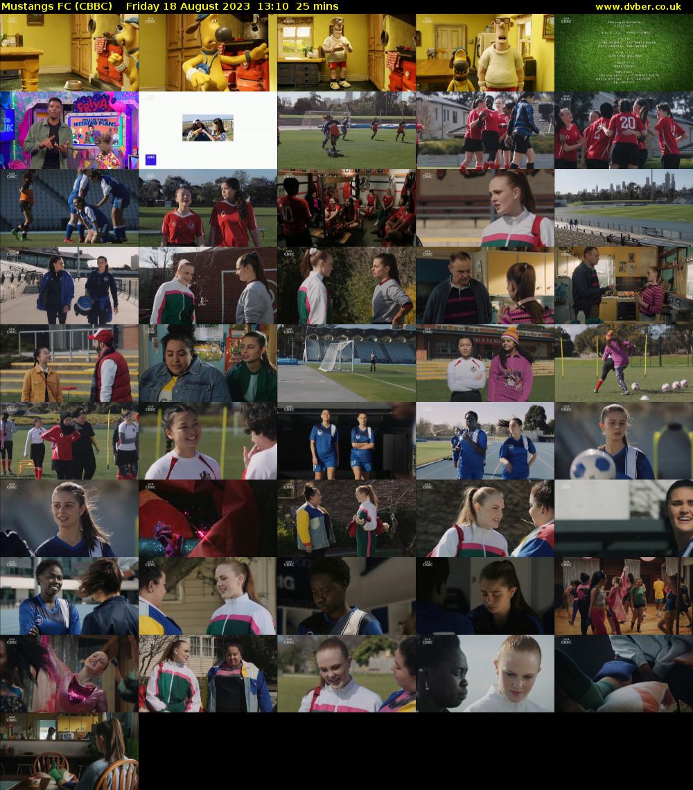 Mustangs FC (CBBC) Friday 18 August 2023 13:10 - 13:35