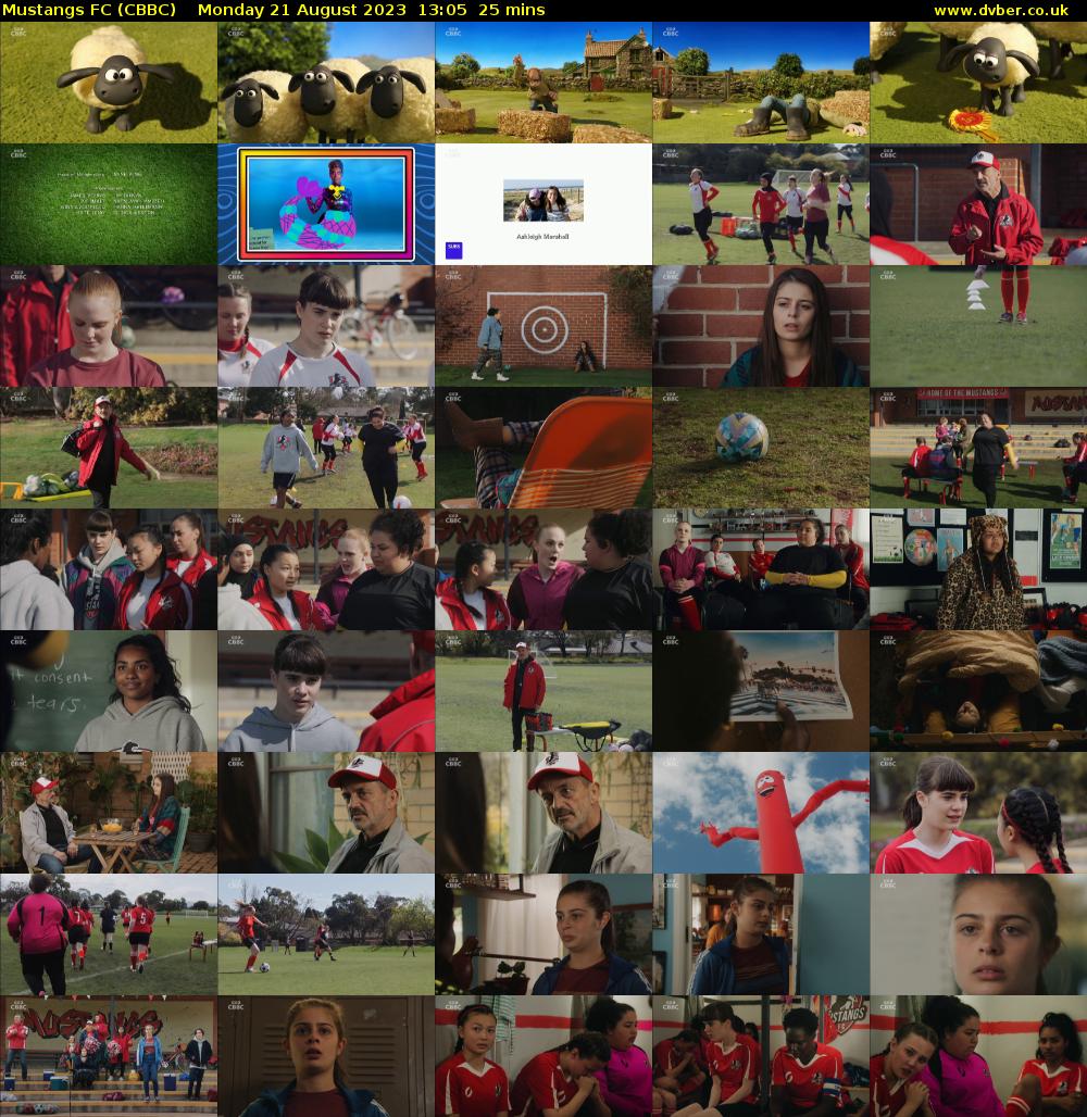 Mustangs FC (CBBC) Monday 21 August 2023 13:05 - 13:30