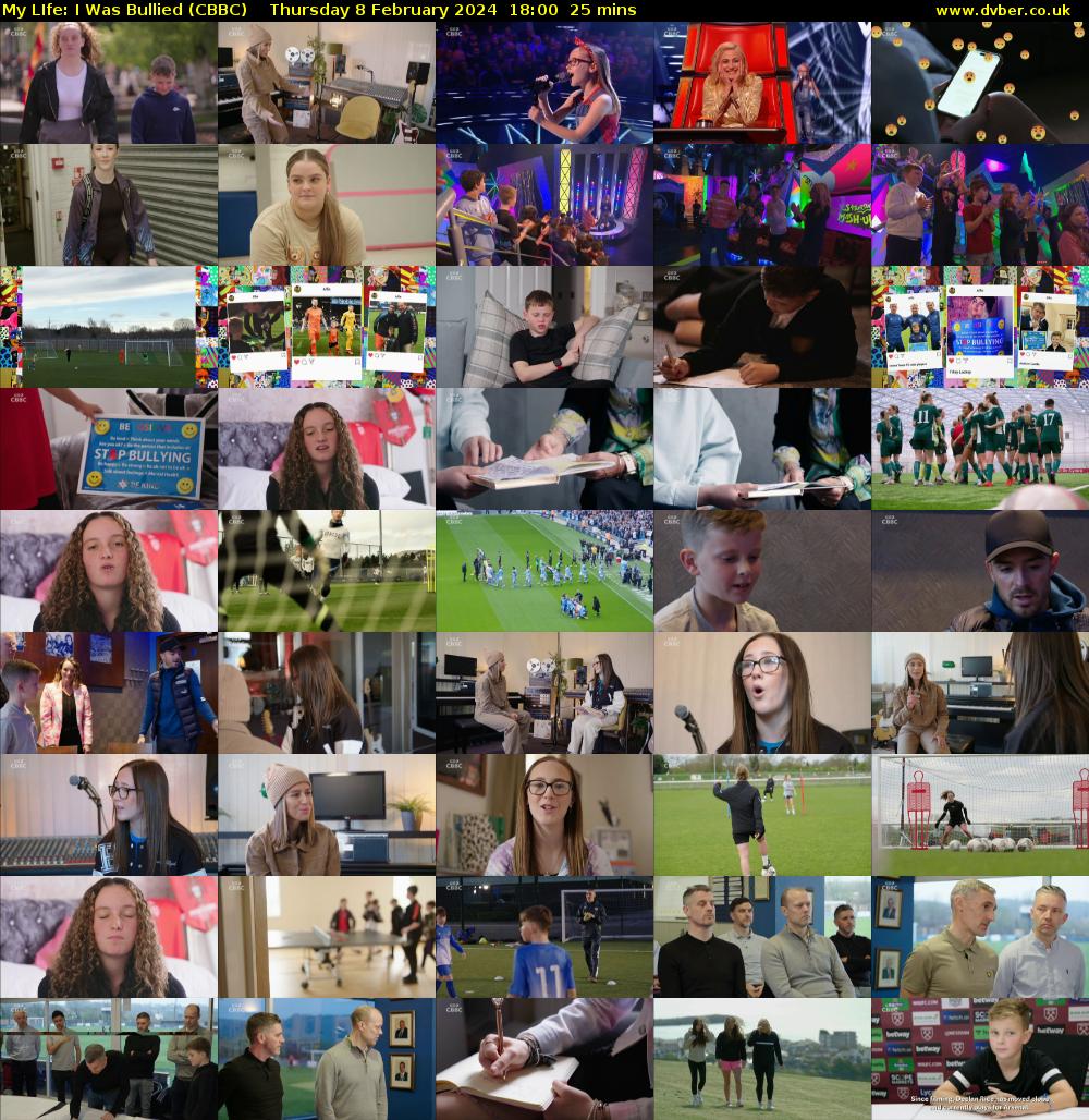My LIfe: I Was Bullied (CBBC) Thursday 8 February 2024 18:00 - 18:25